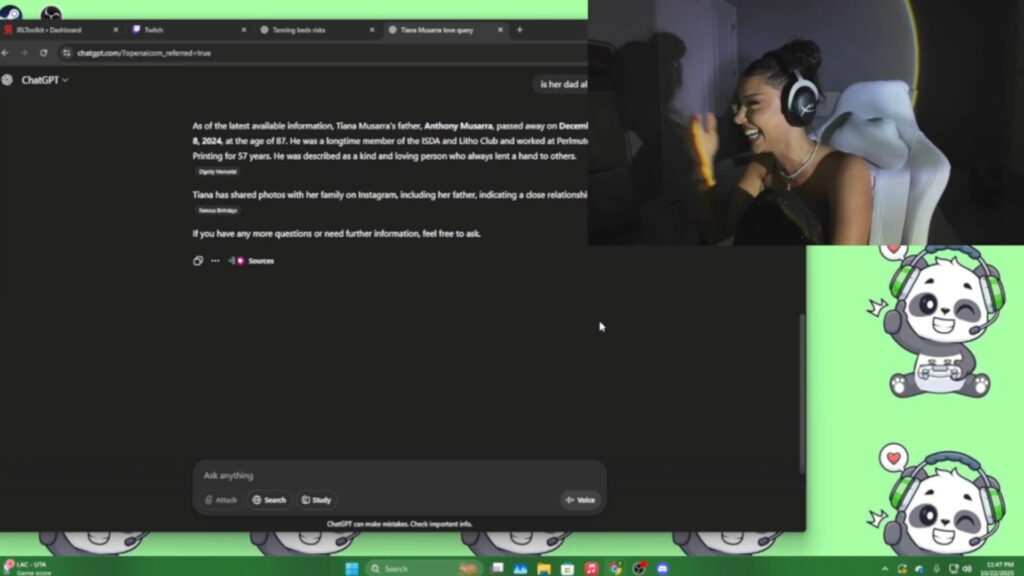 Tiana Questions ChatGPT After Receiving Wrong Info