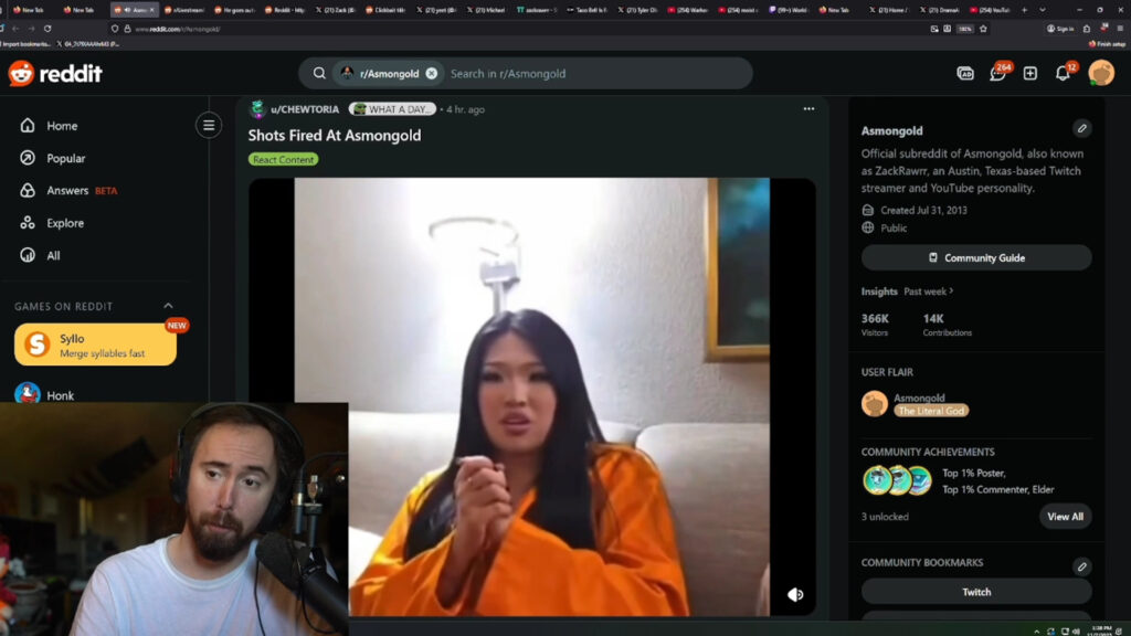 Asmongold Fires Back After Nina Lin Accuses Him of Obsession