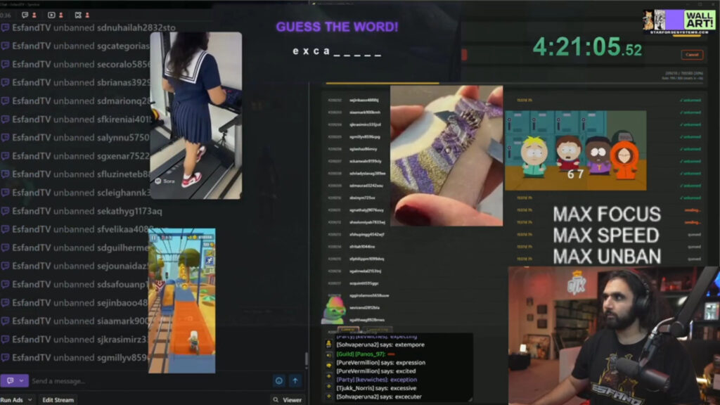 Esfand’s Massive Stream Unban Event Shocks Fans