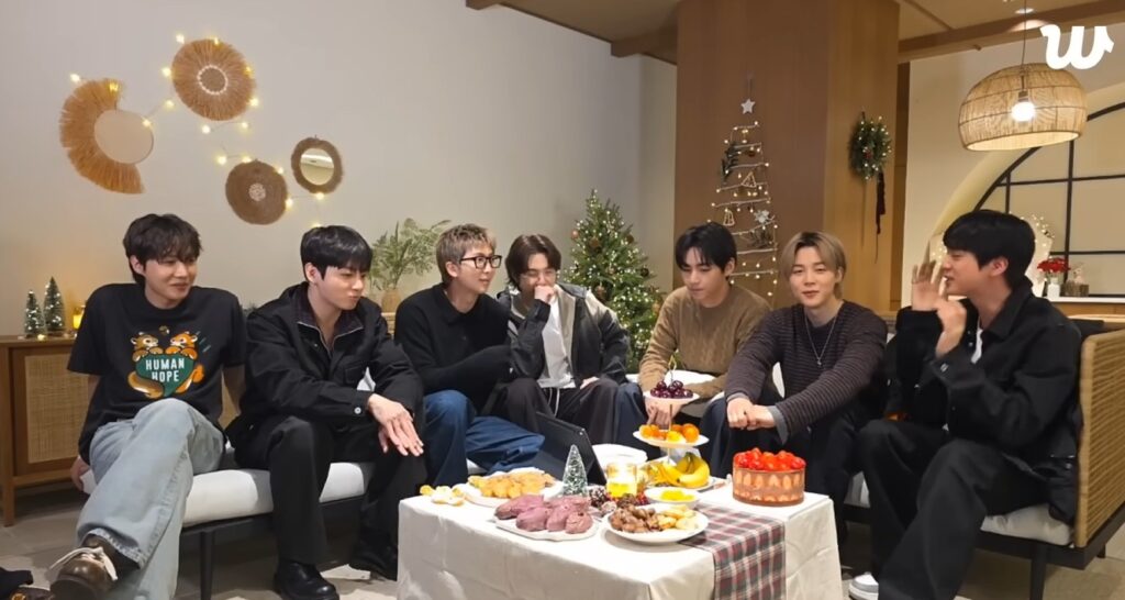BTS OT7 Reunites for Full Weverse Live Christmas Episode (Dec 21, 2025)