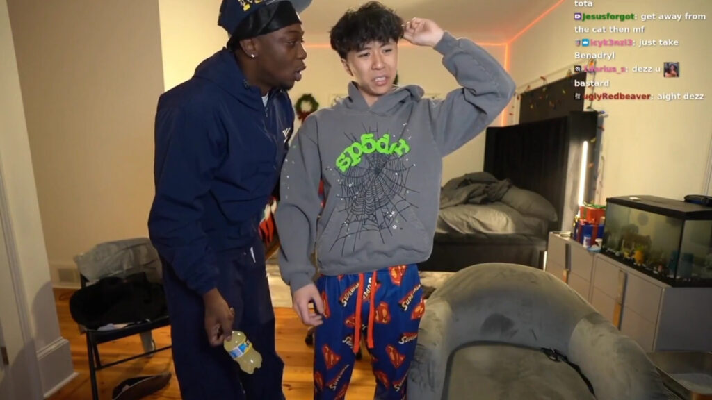 Dezz Complains to Ray About Kitten Allergy on Stream