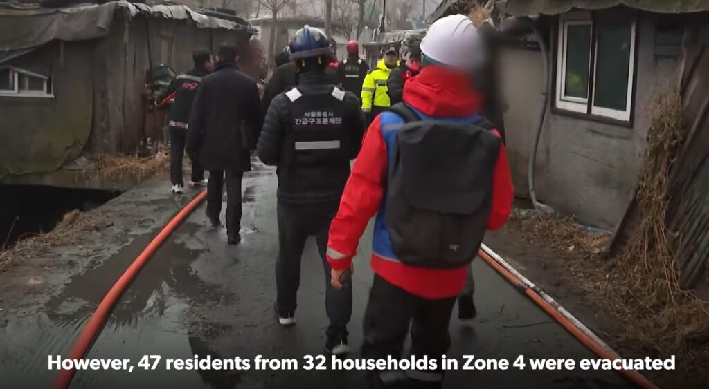 Fire Breaks Out in Guryong Village Shantytown