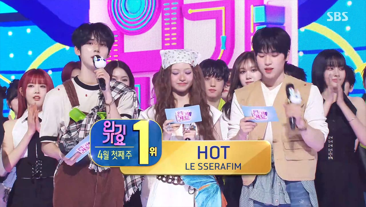 LE SSERAFIM Takes Home 3rd Music Show Win for “HOT” on SBS’s Inkigayo!