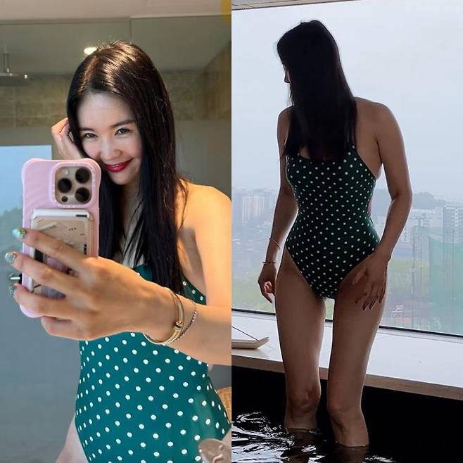 Jang Young-ran Stuns in Polka Dot Swimsuit, Flaunts Timeless Figure