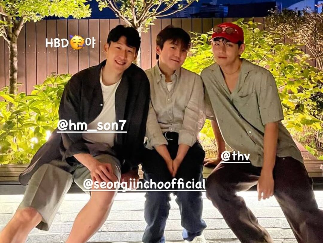 BTS V’s Viral Photos With Son Heung-min & Cho Seong-jin