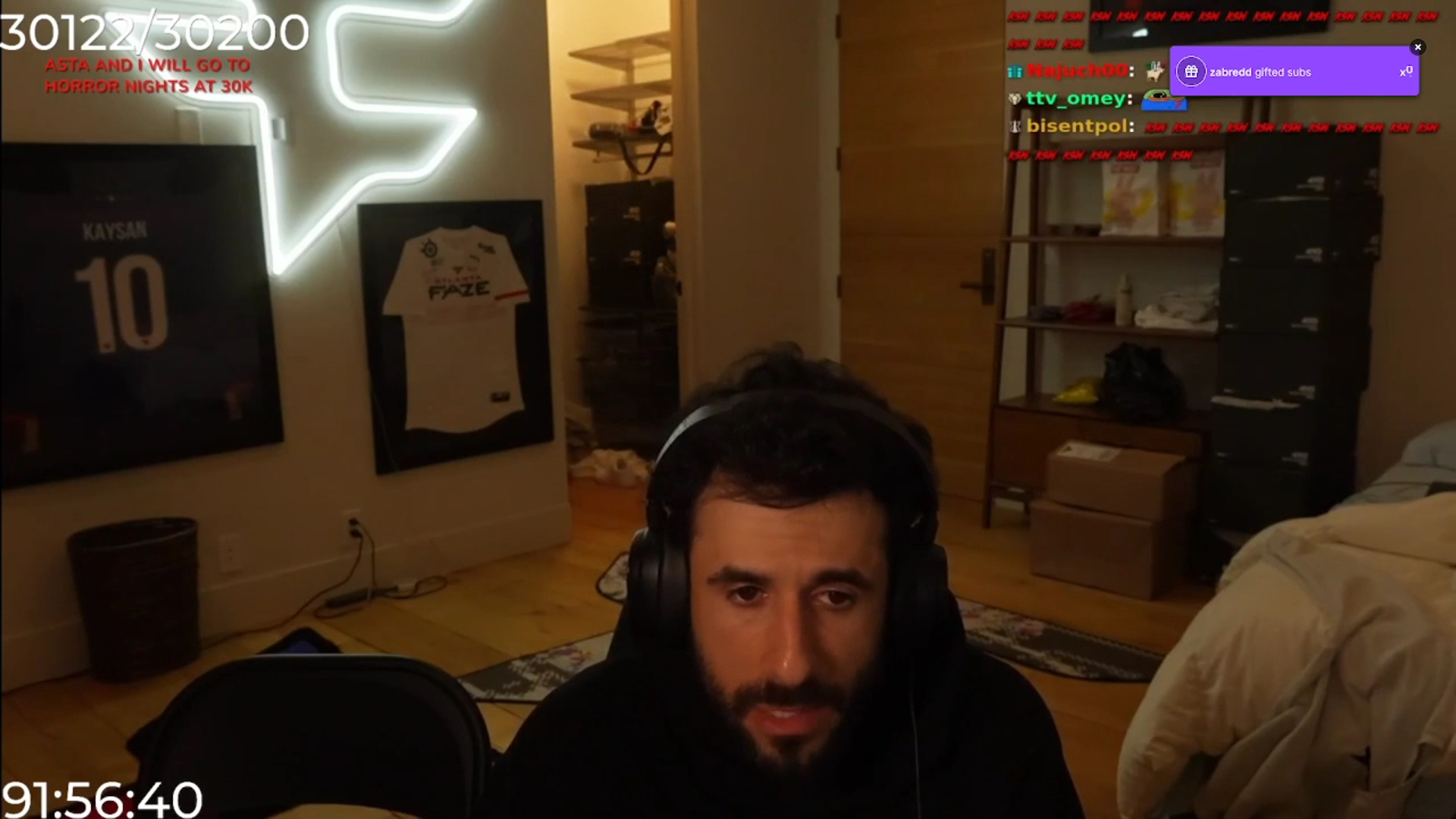 FaZe Kaysan Gets Emotional After Hitting 30K Twitch Subs