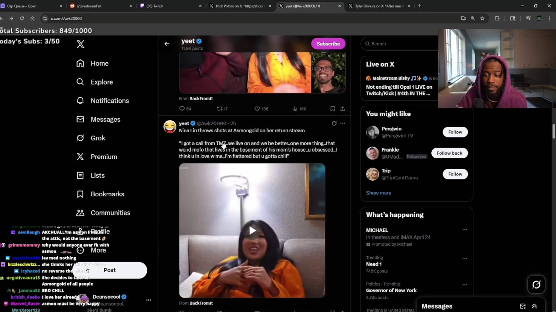 Deansocool Surprised by Nina Lin’s Reaction After Twitch Unban