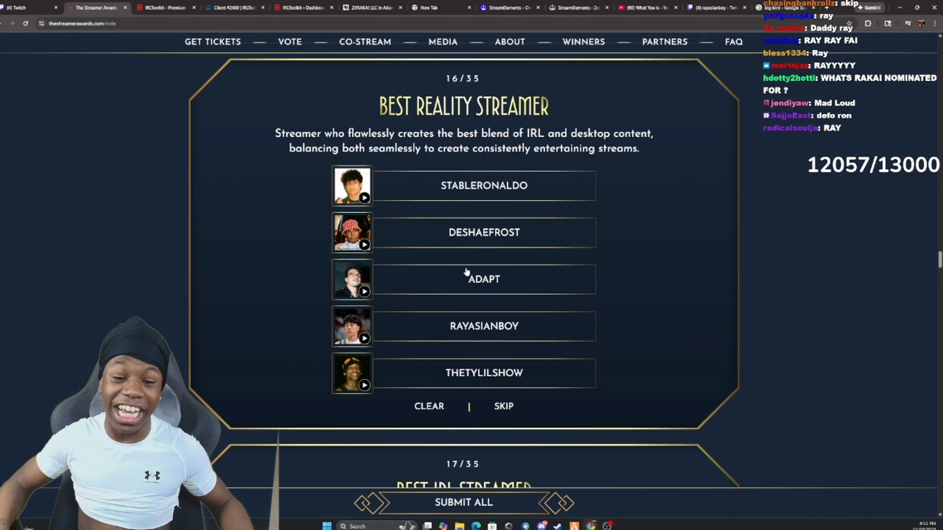Rakai Votes for Ray as Best Reality Streamer, Showing Strong Loyalty