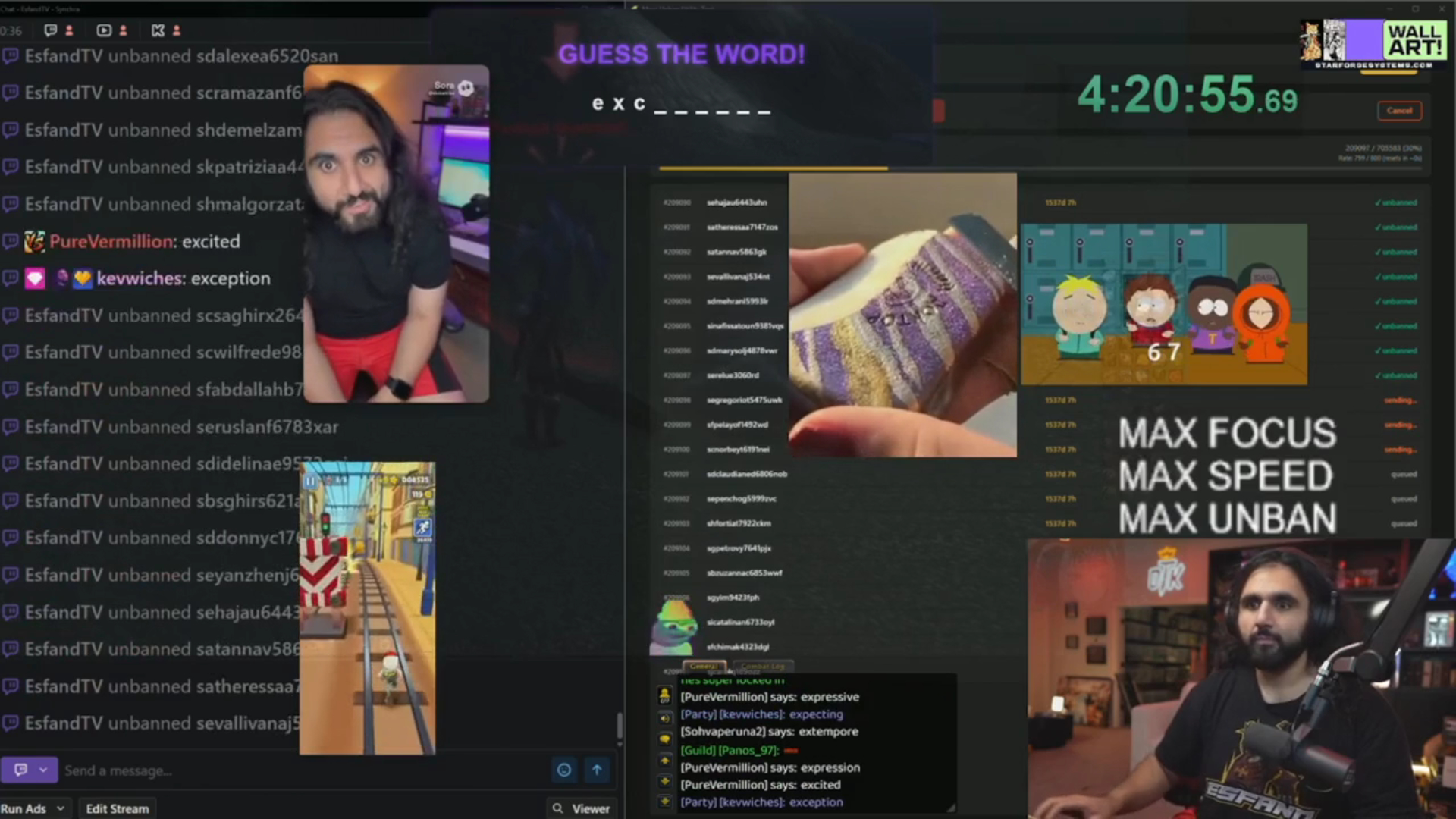 Esfand’s Massive Stream Unban Event After Years of Not Checking It