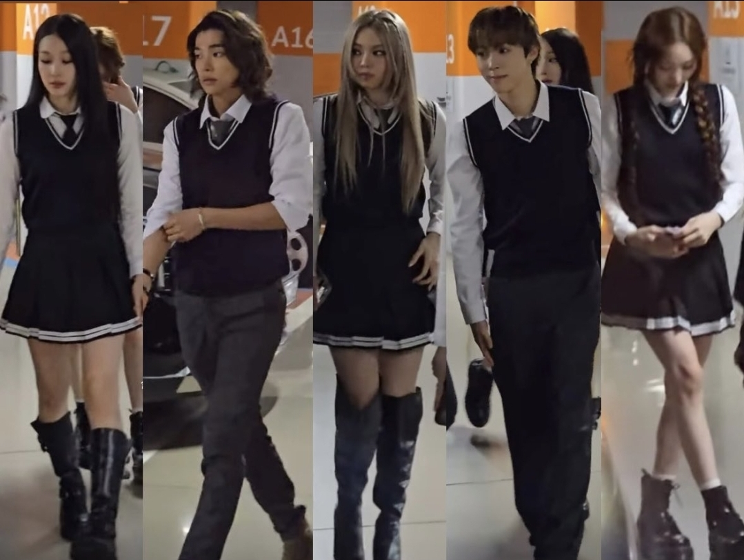 ALLDAY PROJECT Shine in “Knowing Bros” School Uniform Look