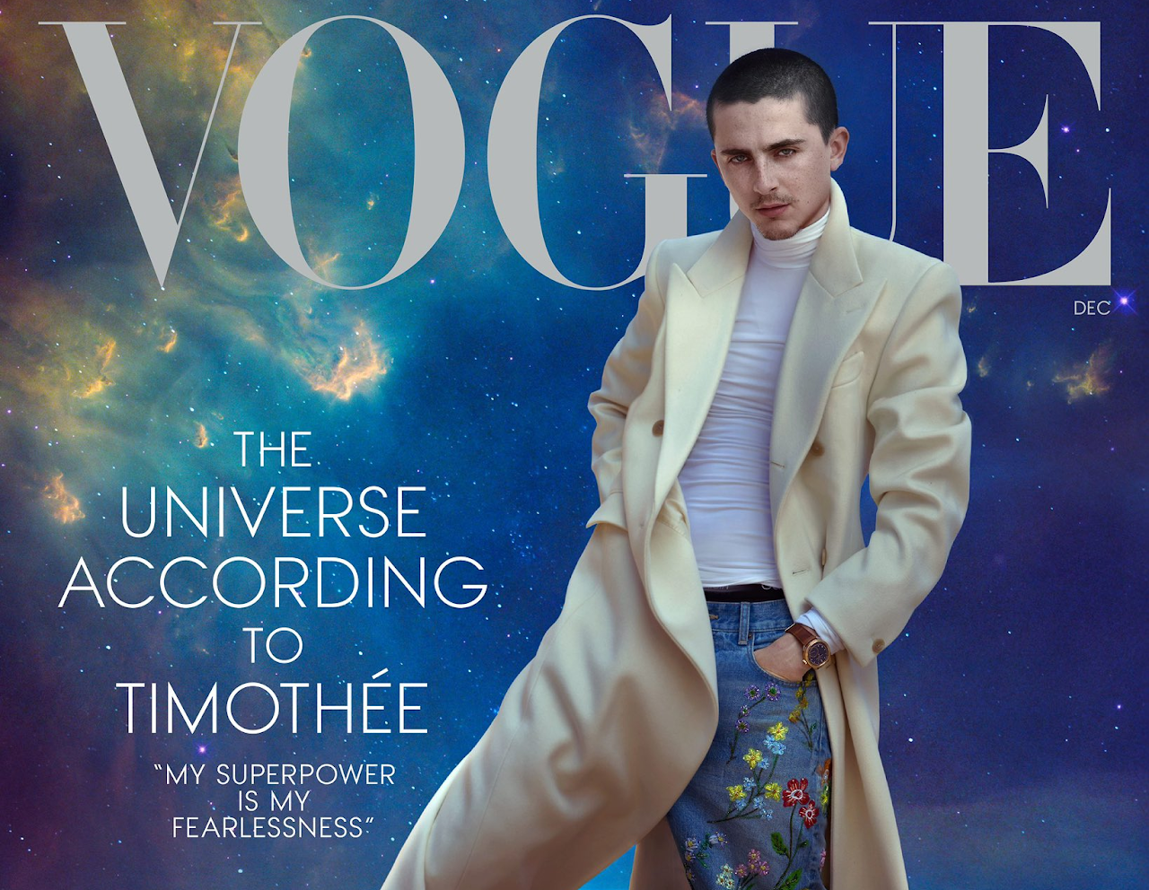 Timothée Chalamet’s Surreal Vogue Space Concept Sparks Debate