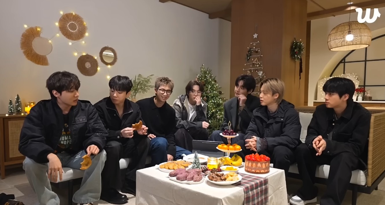 BTS OT7 Reunites for Full Weverse Live Christmas Episode