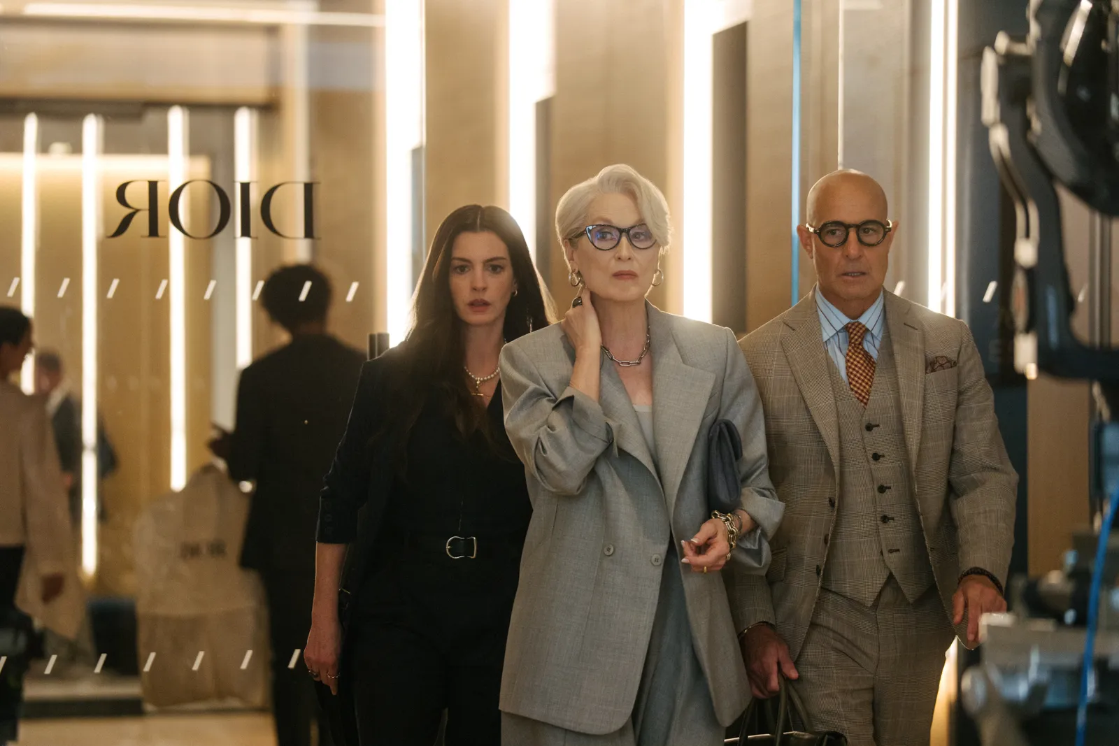 Anne Hathaway in Devil Wears Prada 2 Still Cut